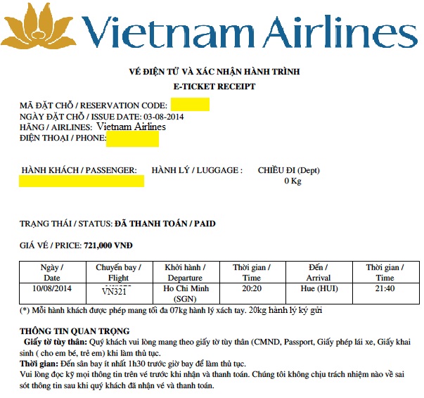 Đại lý vé máy bay giá rẻ tai huyện Ia Pa của Vietnam airlines