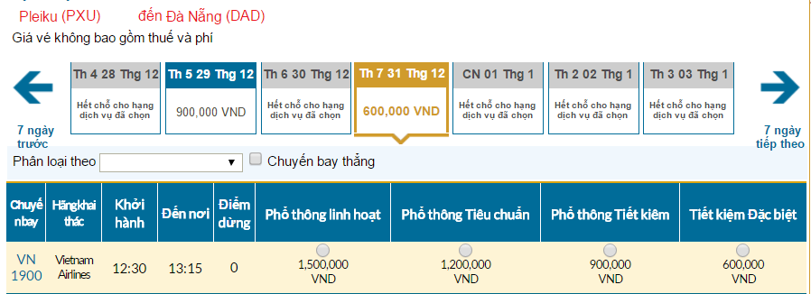 Vé máy bay giá rẻ Đà Nẵng đi Hải Phòng của Vietnamairlines