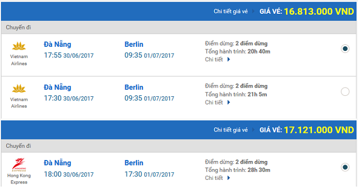 Vé máy bay Đà Nẵng đi Đức