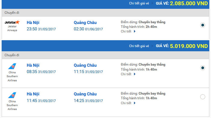 Vé máy bay Hà Nội đi Trung Quốc