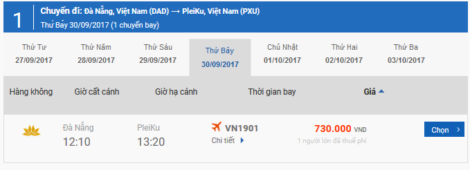 Vé máy bay giá rẻ Đà Nẵng đi Kon Tum