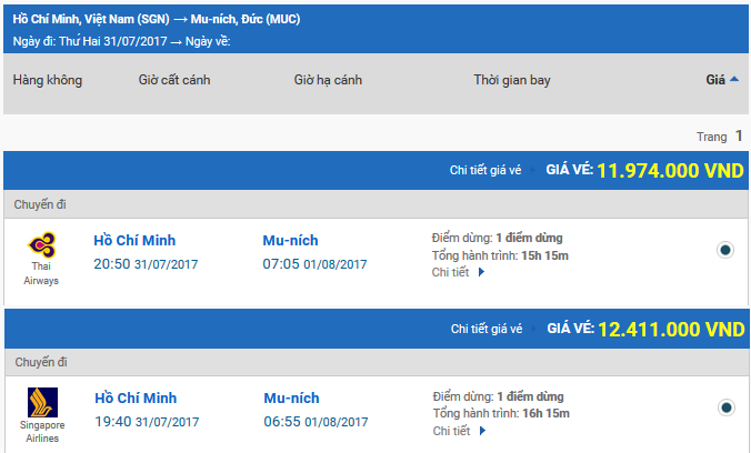 Vé máy bay đi Munich