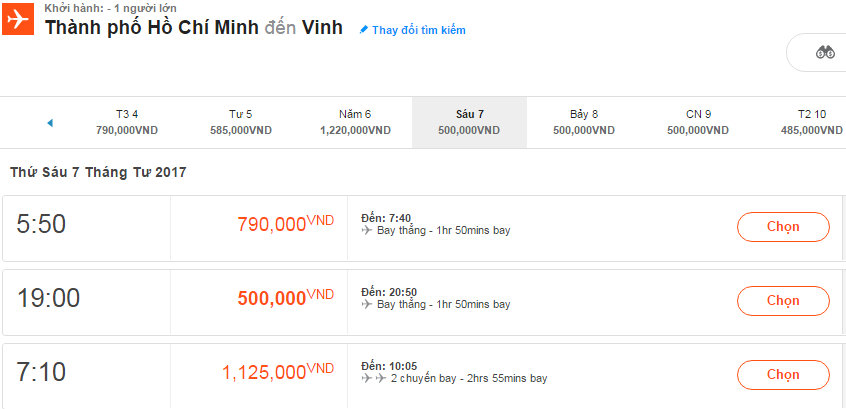 vé máy bay giá rẻ Sài Gòn Vinh của Jetstar